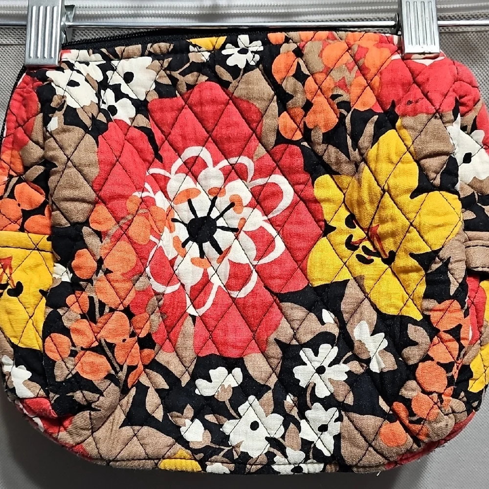 Vera Bradley Quilted Floral Cosmetic Bag - Red, Yellow, Black - Picture 4 of 7